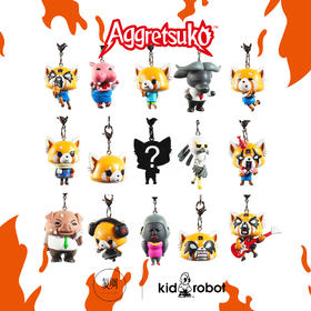 Kidrobot 三丽鸥 烈子钥匙扣系列盲盒  Aggretsuko Keychain Series