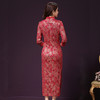 WT-17285新款长袖蕾丝妈妈大码礼服连衣裙 商品缩略图2