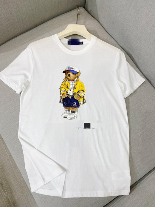 清8月6 柜上货！rl黄衣服小熊短袖t  男女款情侣款 商品图5