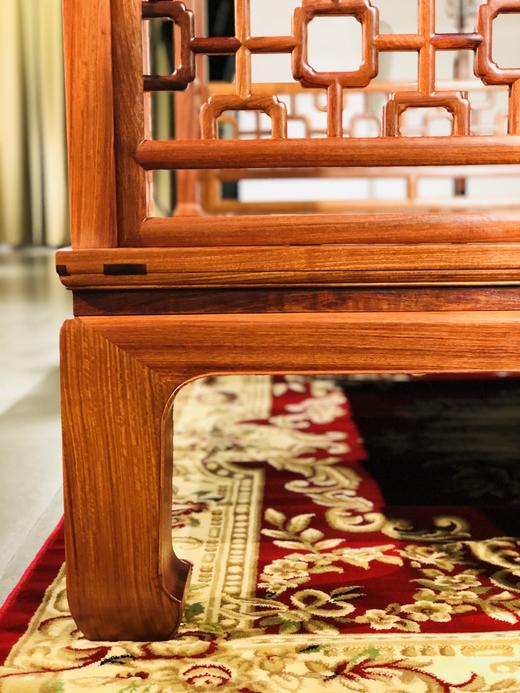 红桥红 家具严选  缅甸花梨(大果紫檀）  【十字纹六柱架子床】 商品图8