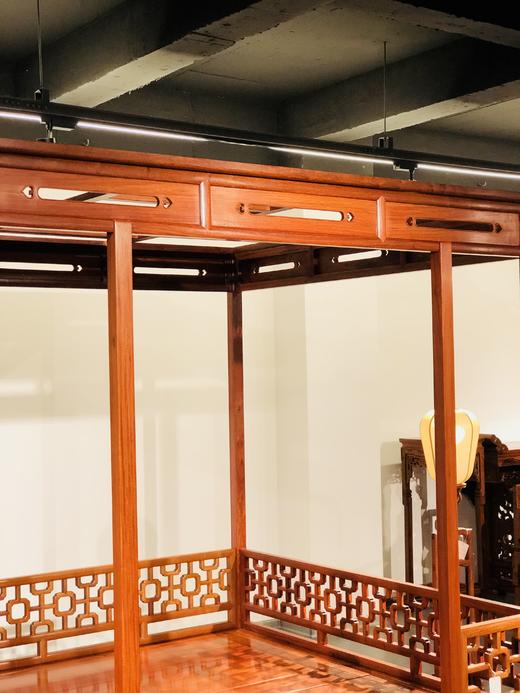 红桥红 家具严选  缅甸花梨(大果紫檀）  【十字纹六柱架子床】 商品图3