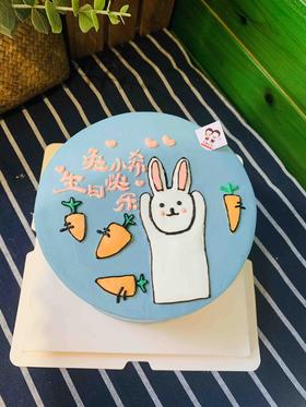 手绘 兔子 胡萝卜 儿童 下单前请仔细阅读商品详情 如需修改增加文字请下单备注