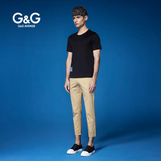 G＆G2020夏季男士圆领短袖t恤修身韩版潮学生体恤打底衫欧美学生街头GT71006 商品图2