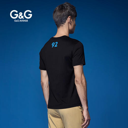 G＆G2020夏季男士圆领短袖t恤修身韩版潮学生体恤打底衫欧美学生街头GT71006 商品图4