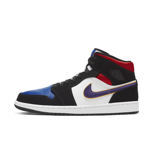 NIKE AIR JORDAN 1 AJ1经典复刻男女运动休闲篮球鞋 白橘扣碎 脏粉麂皮  黑黄脚趾   白灰3M反光 珊瑚金    红蓝湖人 彩勾白红蓝拼接 商品图5