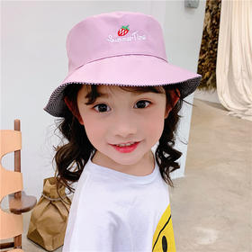 HM-BBM2011夏季遮阳防晒帽双面可爱草莓宝宝盆帽