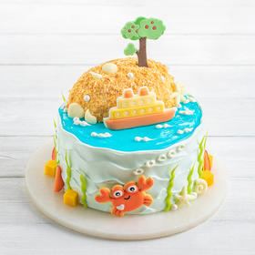 海洋星球  萌趣满满 2磅儿童蛋糕（高州）