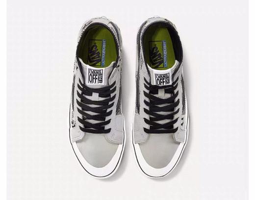 万斯Vans SK8-Hi 138 Decon Checker Canvas鲜美系列半月包头高帮帆布休闲运动板鞋“复古米白灰黑涂鸦” 官方货号VN0A3MV1XGL 商品图3