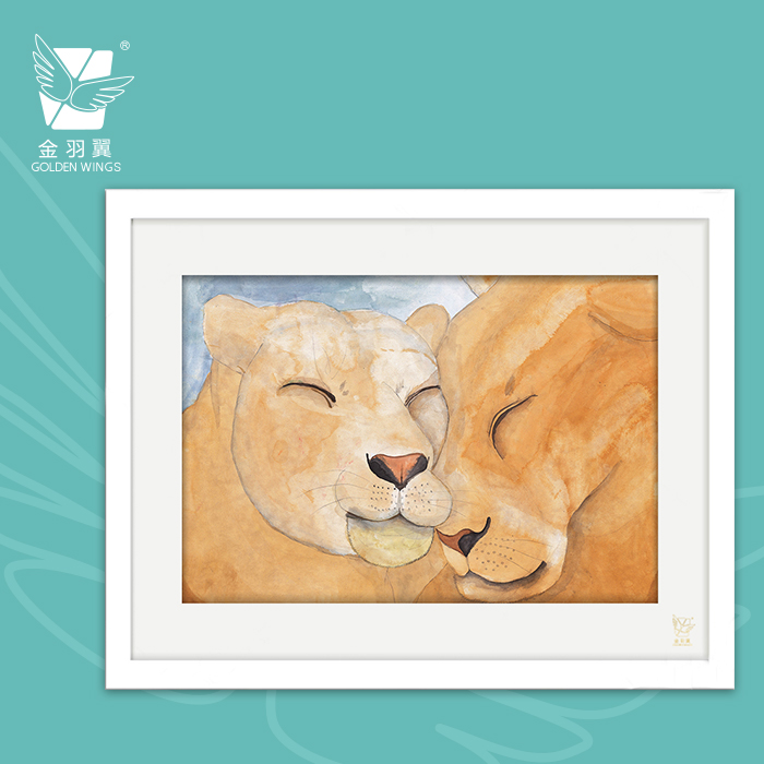 装饰画《暖》 金羽翼残障小艺术家手绘作品 复制画