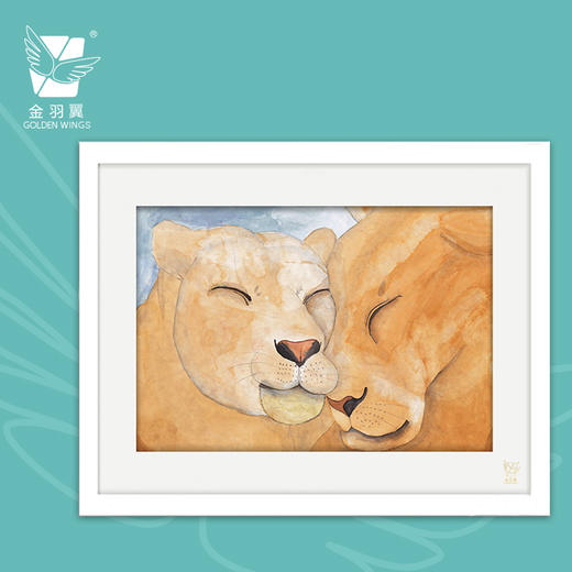 装饰画《暖》 金羽翼残障小艺术家手绘作品 复制画 商品图0