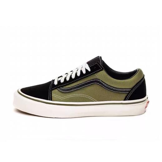 Vans OG Old Skool LX 低帮休闲板鞋男女板鞋 反毛皮翻毛帆布 黑蓝 珍珠灰 黑绿色 复古鸽子灰色 海魂蓝 红色 蓝色 灰色 绿色 奶茶 型号：DF68 商品图0
