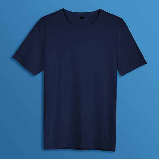 百搭纯色高级圆领T恤 商品图1