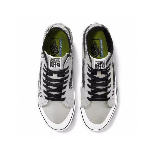 万斯Vans SK8-Hi 138 Decon Checker Canvas鲜美系列半月包头高帮帆布休闲运动板鞋“复古米白灰黑涂鸦” 官方货号VN0A3MV1XGL 商品图2