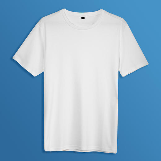 百搭纯色高级圆领T恤 商品图0