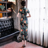 WXG-20119新款修身春装中印花装改良旗袍 商品缩略图4