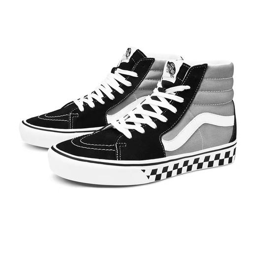 Vans ComfyCush Sk8-Hi  万斯男鞋 蓝色棋盘 时尚高帮休闲板鞋 潮流滑板鞋 高帮 低帮 黑灰 35至44(带半码)，货号BS30 商品图0