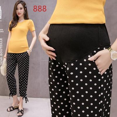 HB-886夏季灯笼裤时尚舒适韩版孕妇九分裤子 商品图3
