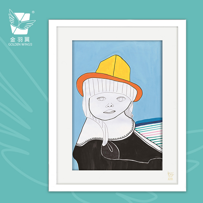 装饰画《lady》 金羽翼残障小艺术家手绘作品 复制画