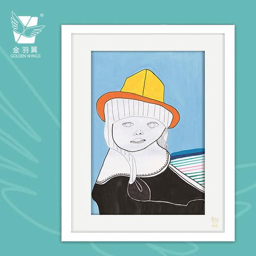 装饰画《lady》 金羽翼残障小艺术家手绘作品 复制画 商品图0