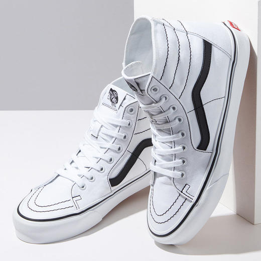 新品VANS SK8 HI 黑色白色 纯黑 纯白 黄色 全工艺帆布款 尺码：36-44.sy103 商品图4