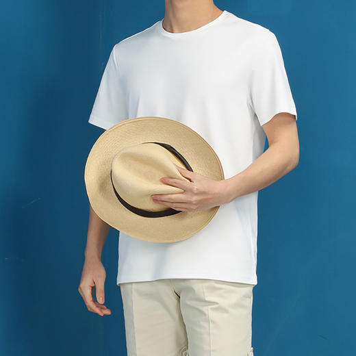 百搭纯色高级圆领T恤 商品图2