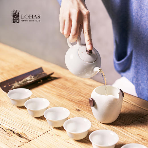 【彼达思】陆宝陶瓷茶具泉石印象茶组-青瓷冰裂一壶六杯 商品图2