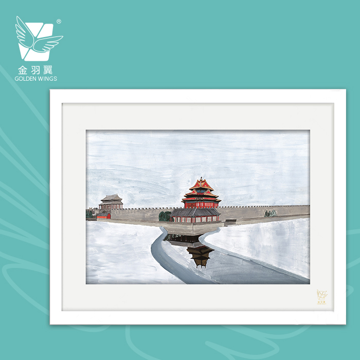 装饰画《听雪落下的声音》 金羽翼残障小艺术家手绘作品 复制画