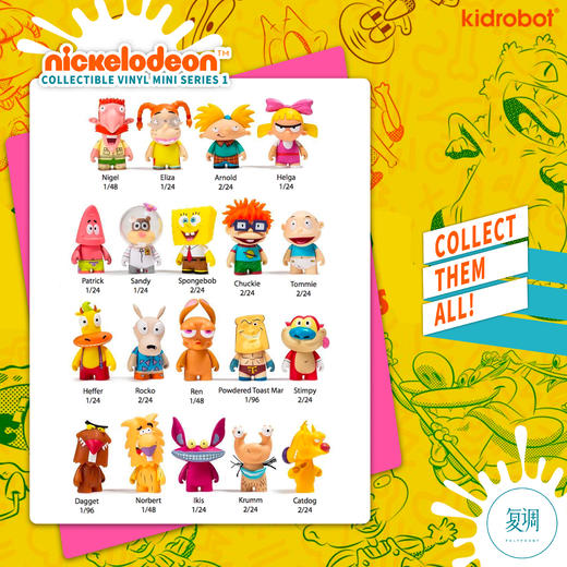 现货 Kidrobot Nickelodeon 90’s 盲盒系列1 摆件 商品图0