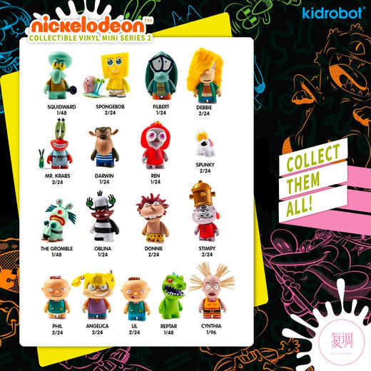 现货 Kidrobot Nickelodeon 90‘s  盲盒系列2 摆件 商品图0