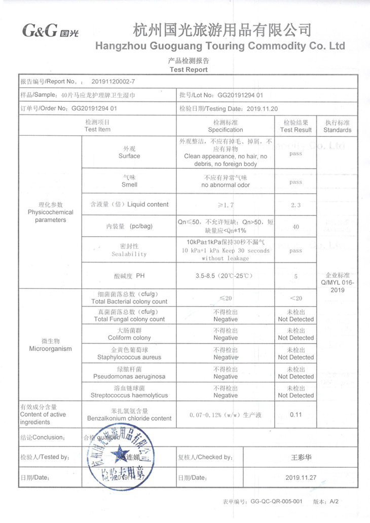 酒精喷雾质检报告