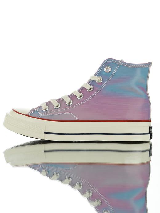 匡威Converse Chuck Taylor All Star 1970S“Aurora”复刻系列高帮休闲硫化板鞋“渐变极光白酒红深蓝底”162099C 条码编码：008243190 商品图0