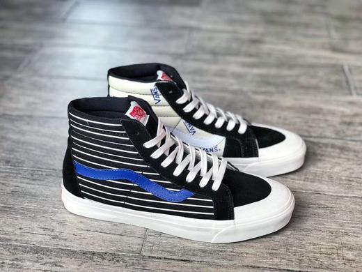 Vans不对称条纹拼接包头硫化板鞋 棕黄 蓝白推出全新 Style 138 ComfyCush LX Sk8半月形包胶头采用帆布和麂皮材质不对称 商品图4