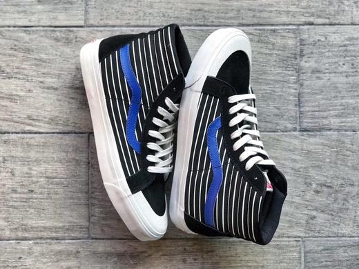 Vans不对称条纹拼接包头硫化板鞋 棕黄 蓝白推出全新 Style 138 ComfyCush LX Sk8半月形包胶头采用帆布和麂皮材质不对称 商品图7