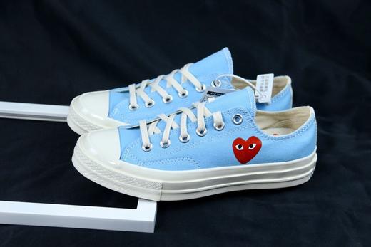 今夏必入！ CDGxConverse全新配色联名款! 川久保玲CDG PLAY与匡威合作打造的Chuck Taylor AllStar 70 Hi联名系列再度合作，，粉红天蓝青绿色 商品图11