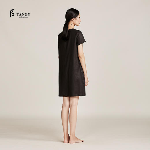 TANGY Collection天意弹力莨海波纹贴条连衣裙 商品图2