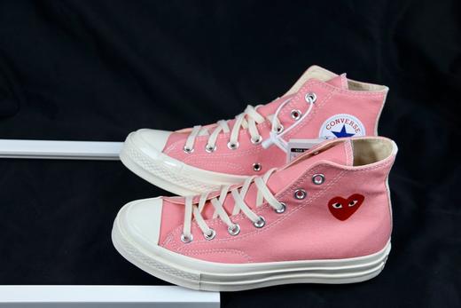 今夏必入！ CDGxConverse全新配色联名款! 川久保玲CDG PLAY与匡威合作打造的Chuck Taylor AllStar 70 Hi联名系列再度合作，，粉红天蓝青绿色 商品图1