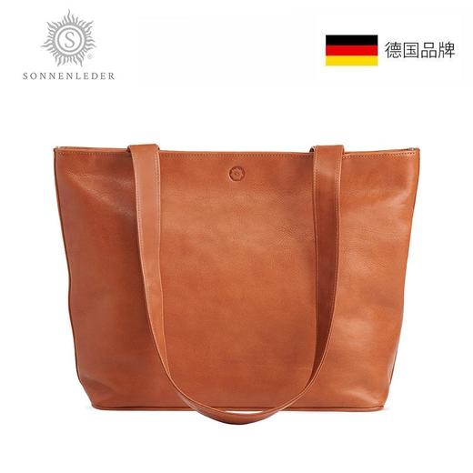 德国SONNENLEDER太阳神 时尚简约 牛皮购物包 浅棕色 商品图0