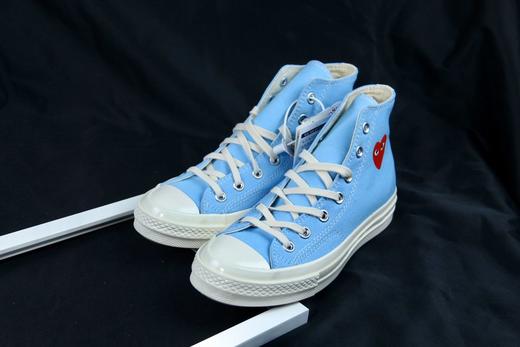 今夏必入！ CDGxConverse全新配色联名款! 川久保玲CDG PLAY与匡威合作打造的Chuck Taylor AllStar 70 Hi联名系列再度合作，，粉红天蓝青绿色 商品图5
