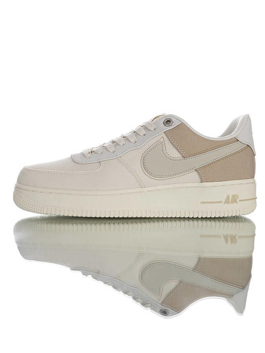 耐克Nike Air Force 1 '07 LV8 20官方新色 台湾进口厚实耐磨帆布面 内置全掌AirSole气垫 空军一号帆布板鞋 帆布卡其麻布黄 商品图0