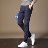 XJ-00-L88夏季男款条纹修身棉麻直筒时尚百搭裤 商品缩略图0