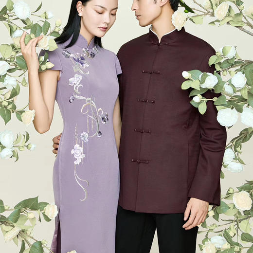 蔓楼兰/LOMELL 云蔓紫萱旗袍 商品图0