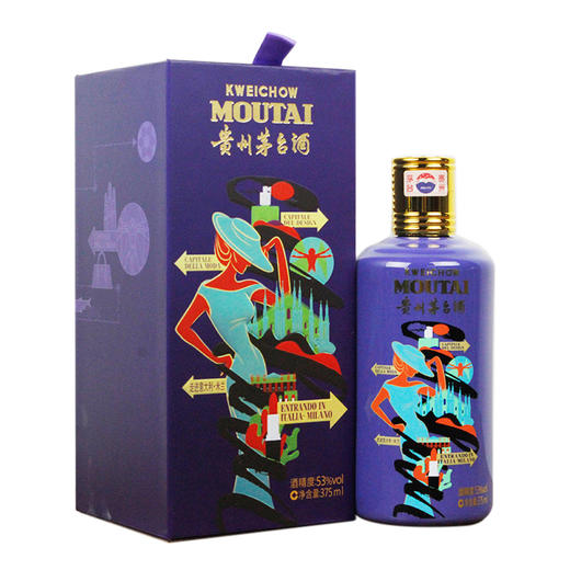 53度贵州茅台酒（走进意大利·米兰）375ml 商品图0