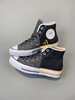 精致手工硫化组合，硅蓝PU中底，解构重组效果，匡威Converse Restructured Chuck 1970 High“White”高帮硫化休闲运动板鞋“拼接双鞋米白” 黑灰高167668C 商品缩略图1