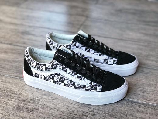 VANS Style 36 黑白棋盘格印花滑板鞋低帮情侣新款 尺码：35--44 工艺：硫化1:1（重量1:1、真标、原钢印、材质标、鞋型标、合格证） 商品图0