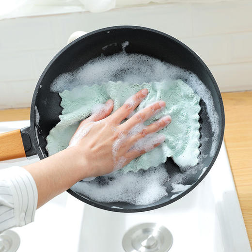 【团购10条装】不沾油抹布 柔软吸水洗碗布擦手巾16*26 商品图6