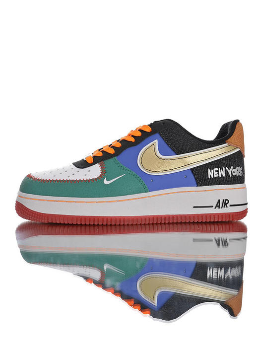 耐克Nike Air Force 1"What the NYC" 纽约主题限定 原模具开发打造 硬质荔枝纹移膜革材质 内置全掌air sole气垫 商品图0