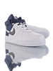 耐克 Nike Air Force 1 '07 NBA限定 采用硬质头层牛皮革 内置全掌air sole气垫 整型机台工艺后跟定型效果 空军一号低帮板鞋 皮革白黑夜蓝丝绸拼接钩 白黑丝绸拼接钩 商品缩略图5