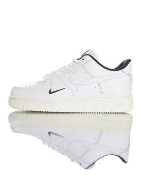 耐克 Nike Air Force 1 '07 纽约潮牌联乘 奢华木质礼盒 硬质头层皮鞋面 内置全掌AirSole气垫 白夜蓝森林绿小钩配色
