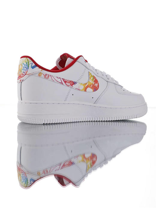 耐克 Nike Air Force 1 '07 Lv8 "Chinese New Year" 中国2020戊子新年限定 内置全掌air sole气垫 空军一号运动板鞋 白红鼠年配色 商品图5