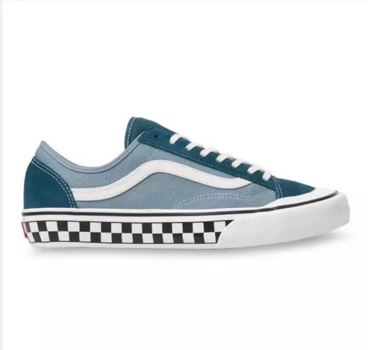 Vans ComfyCush Sk8-Hi  万斯男鞋 蓝色棋盘 时尚高帮休闲板鞋 潮流滑板鞋 高帮 低帮 黑灰 35至44(带半码)，货号BS30 商品图9